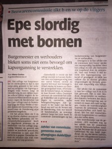 Stentor: Epe slordig met bomen